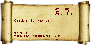 Riskó Terézia névjegykártya